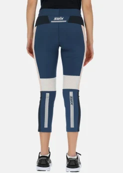 Swix Motion Premium cropped tights Lake blue