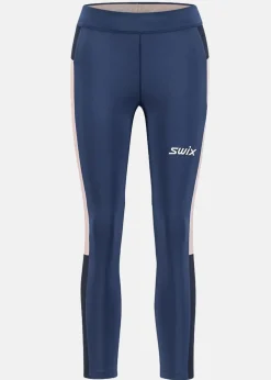 Swix Motion Premium cropped tights Lake blue