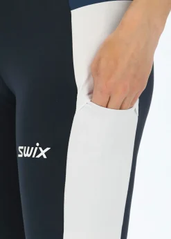 Discount Swix Motion Premium tights W Dark navy/Lake blue