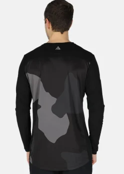 Outlet Mount MTB Bike Tee Long Sleeve Black Camo
