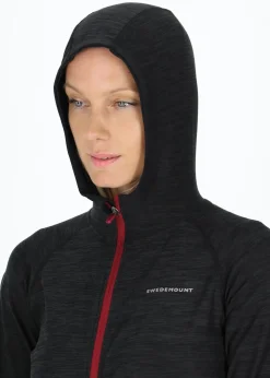 Discount Swedemount Multi Hood Fullzip W Black melange/Burgundy