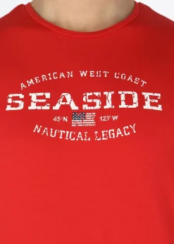 Seaside Nautical Tee Red