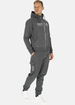 Clearance Seaside Nautical Zip Hood Grey Melange