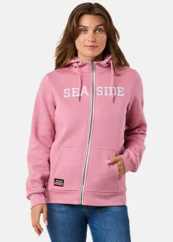 Clearance Seaside Nautical Zip Hood W II Dusty Rose