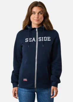 Seaside Nautical Zip Hood W II Navy