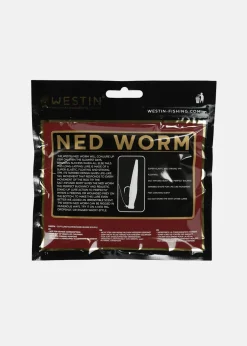 Hot Westin Ned Worm Black/Chartreuse