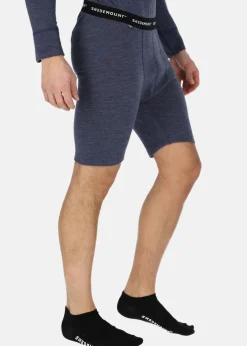 New Swedemount Nepal Merino Long Boxer Navy Melange