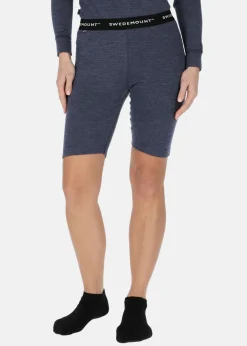 Swedemount Nepal Merino Long Boxer W Navy Melange