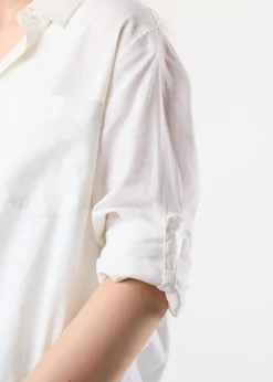 Seaside New Hampshire Linen LS Shirt W White