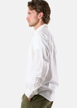 Seaside New Hampshire Linen LS Shirt White