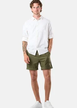 Clearance Seaside New Hampshire Linen Shorts Lt. Olive