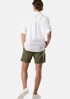 Clearance Seaside New Hampshire Linen Shorts Lt. Olive