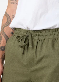 Clearance Seaside New Hampshire Linen Shorts Lt. Olive