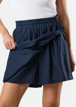 Hot Seaside New Hampshire Linen Skort W Navy