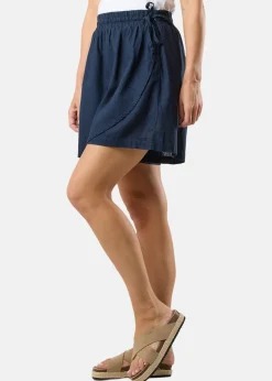 Hot Seaside New Hampshire Linen Skort W Navy