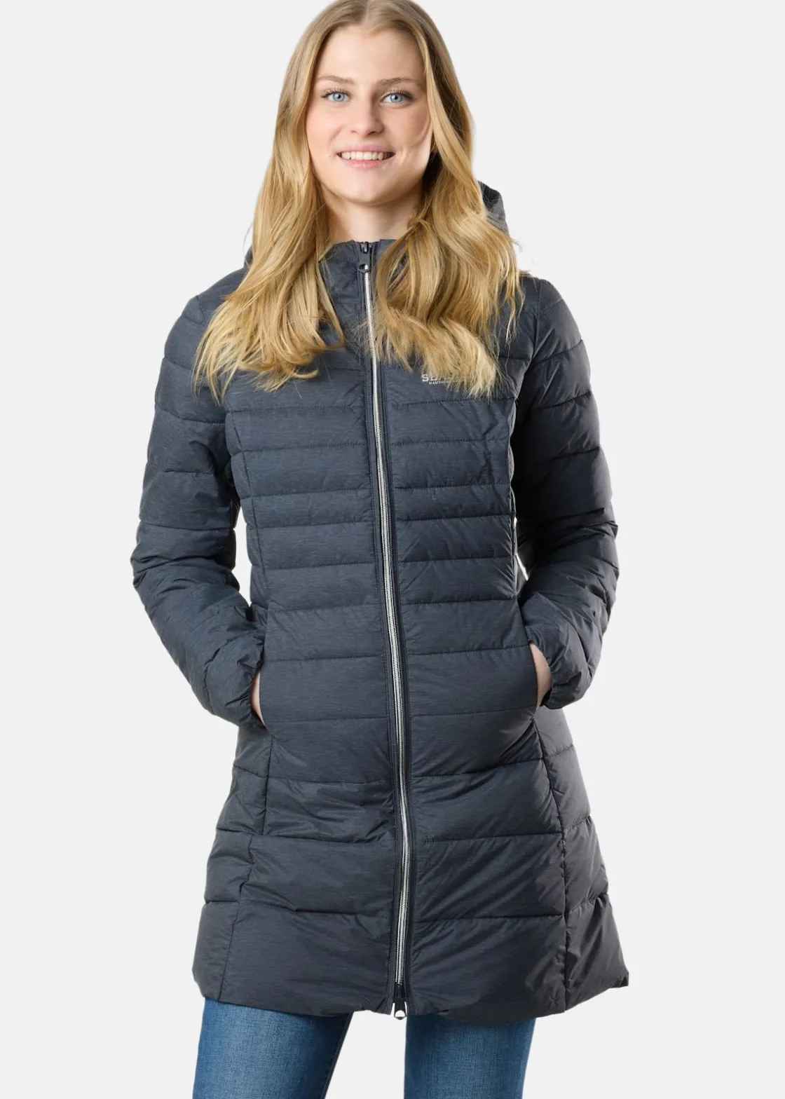 Hot Seaside New Haven Coat W Charcoal Melange