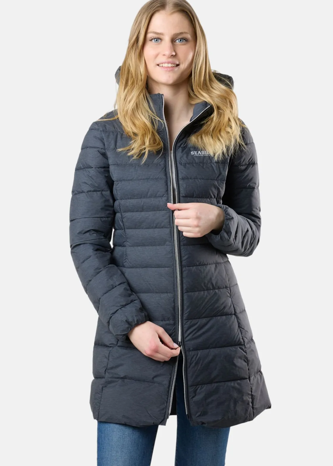 Hot Seaside New Haven Coat W Charcoal Melange