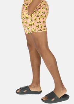 New Denim Factory New York Beach Shorts Coral Avokade