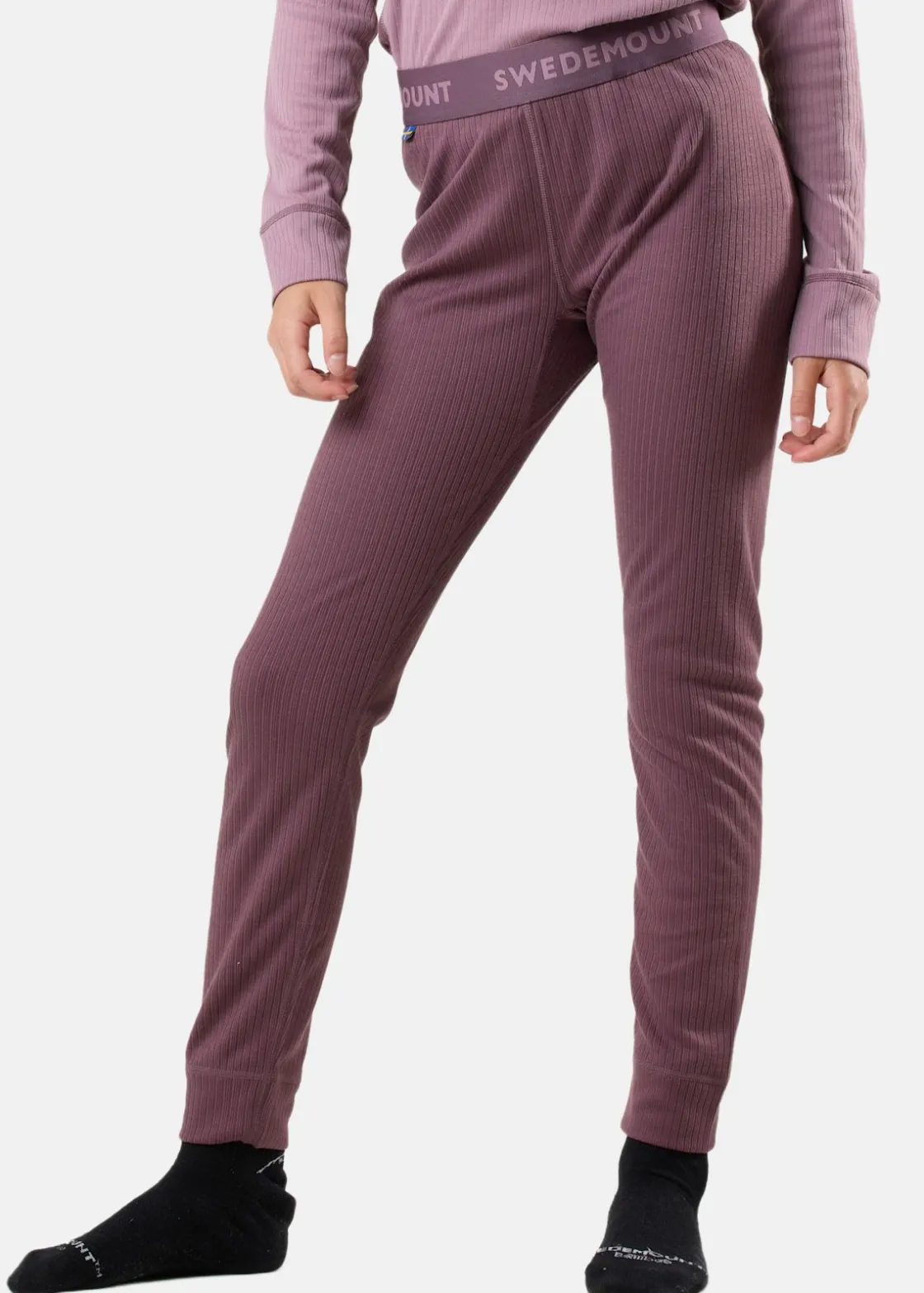 Sale Swedemount Nordic Active Baselayer Set JR Dk. Mauve/Pale Mauve