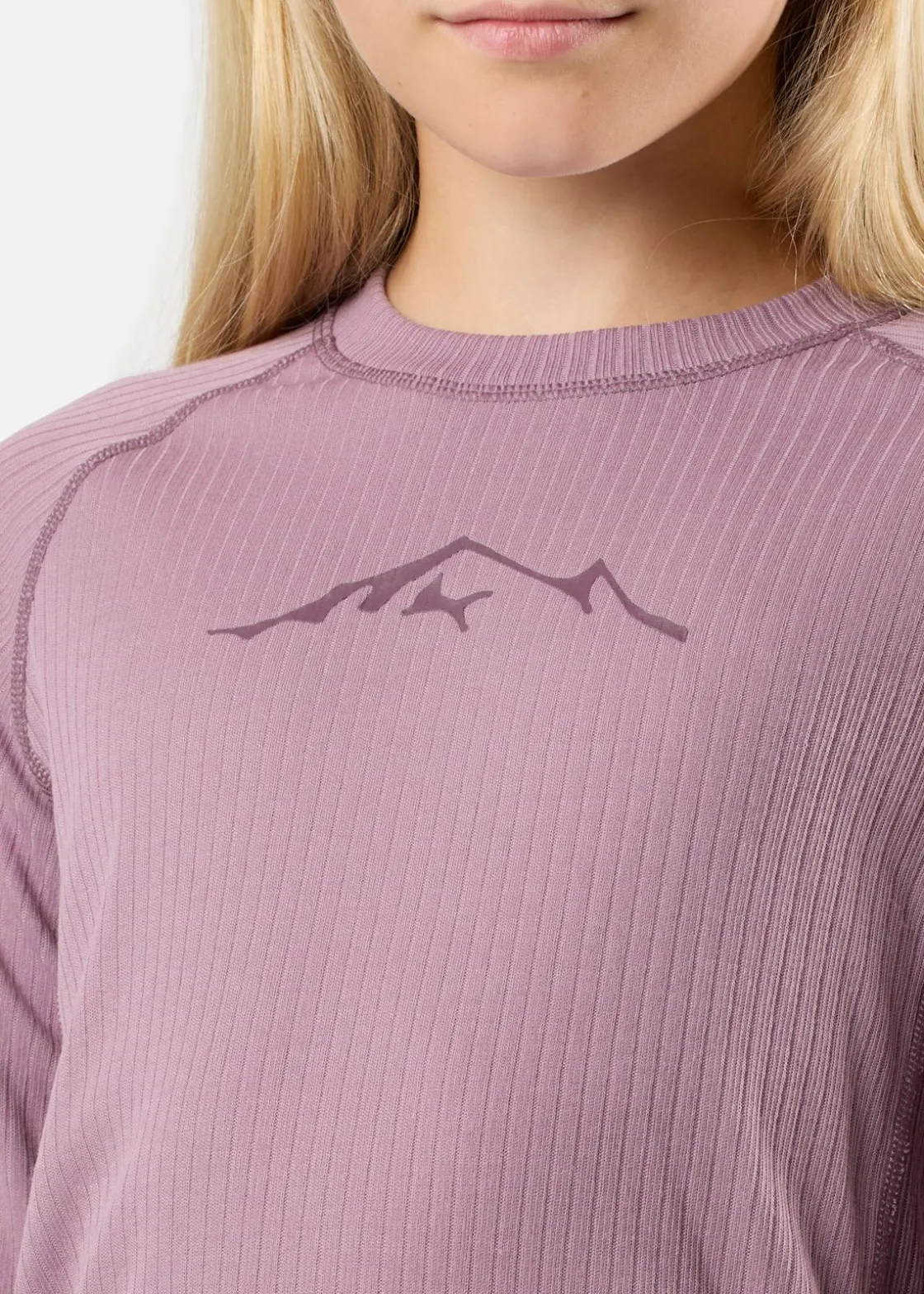 Sale Swedemount Nordic Active Baselayer Set JR Dk. Mauve/Pale Mauve