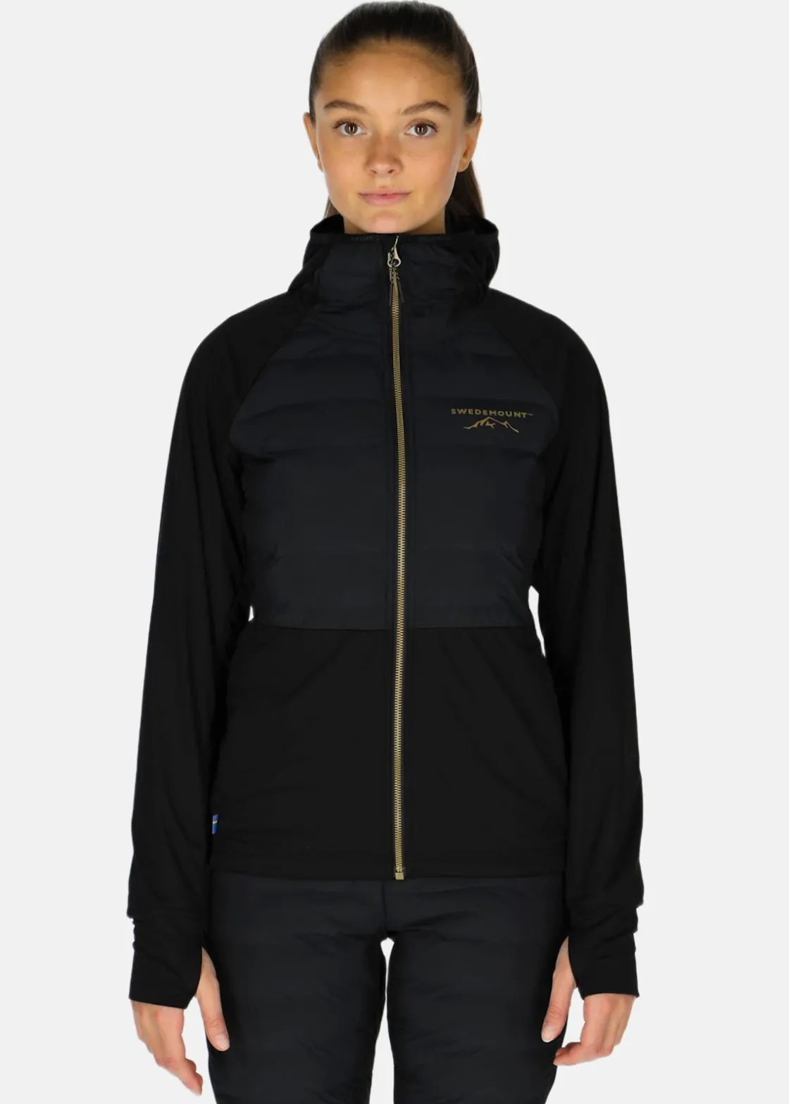 Hot Swedemount Nordic Hybrid Hooded Jacket W Black/Charcoal