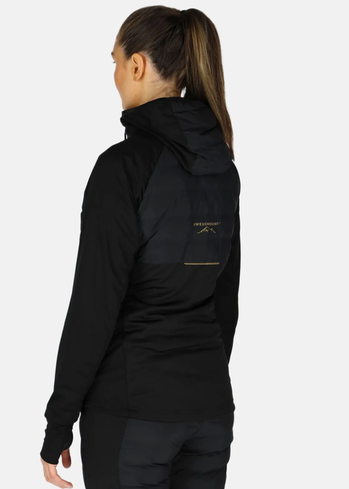 Hot Swedemount Nordic Hybrid Hooded Jacket W Black/Charcoal