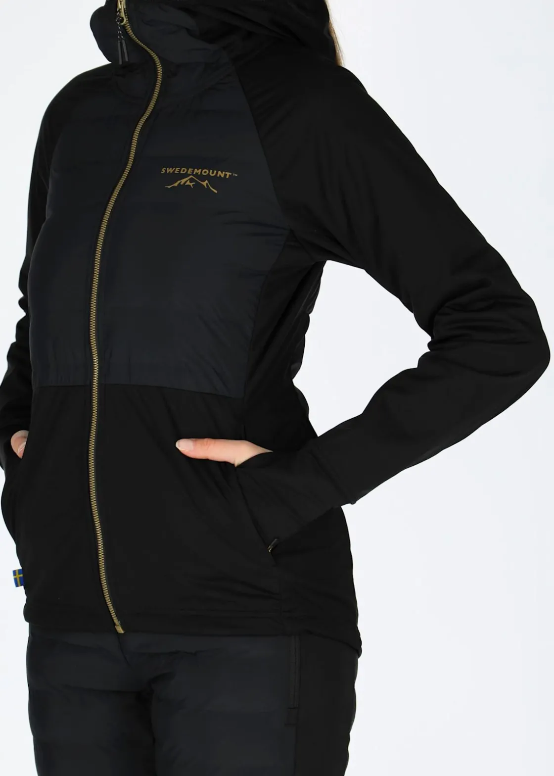 Hot Swedemount Nordic Hybrid Hooded Jacket W Black/Charcoal