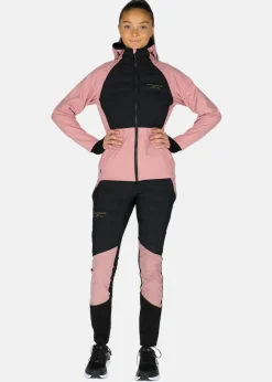 Online Swedemount Nordic Hybrid Hooded Jacket W Dusty Rose/Charcoal