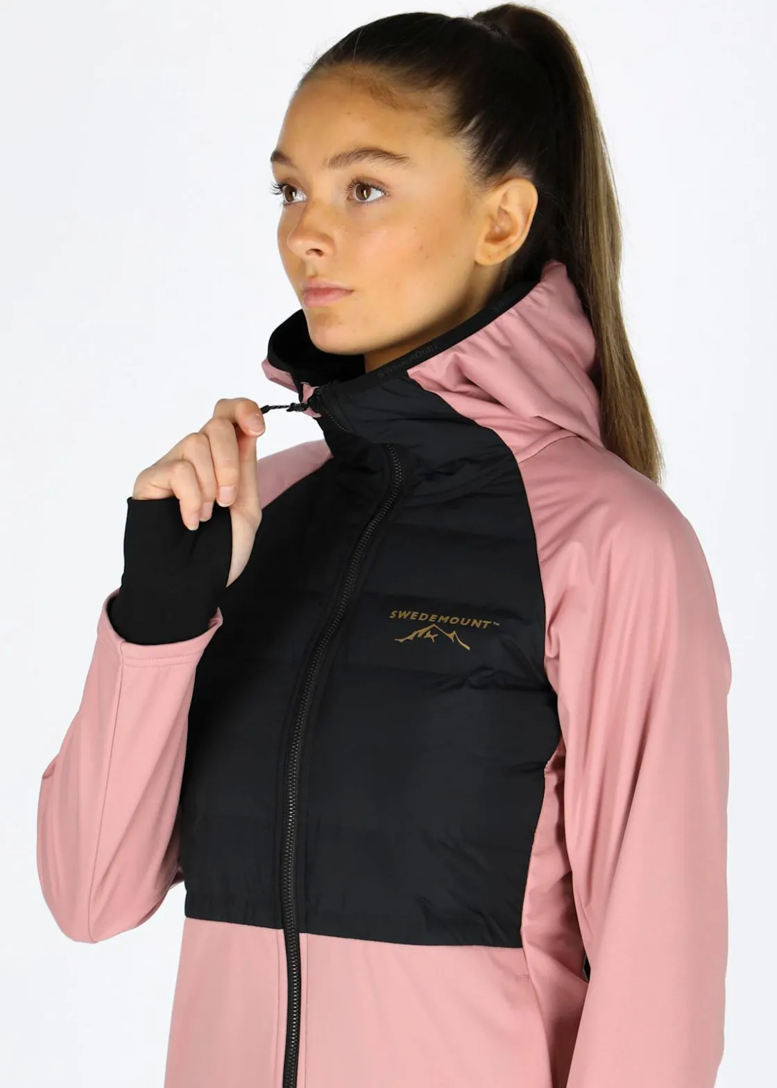 Online Swedemount Nordic Hybrid Hooded Jacket W Dusty Rose/Charcoal