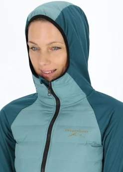 Outlet Swedemount Nordic Hybrid Hooded Jacket W Seaweed Green/Emerald Green