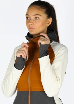 New Swedemount Nordic Hybrid Hooded Jacket W Offwhite/Almond