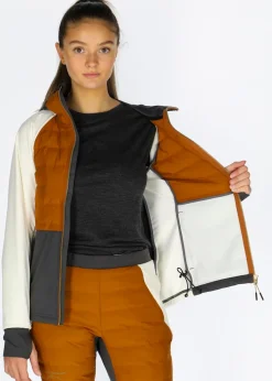 New Swedemount Nordic Hybrid Hooded Jacket W Offwhite/Almond