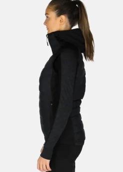 Best Swedemount Nordic Hybrid Hooded Vest W Black/Charcoal