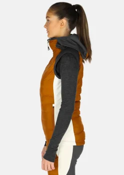 Hot Swedemount Nordic Hybrid Hooded Vest W Offwhite/Almond