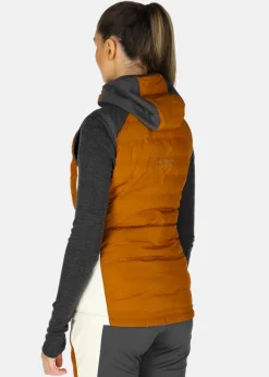 Hot Swedemount Nordic Hybrid Hooded Vest W Offwhite/Almond