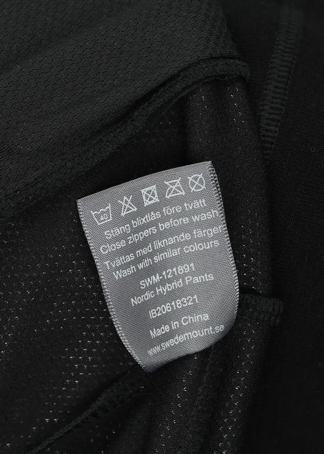 Swedemount Nordic Hybrid Pants Black/Charcoal