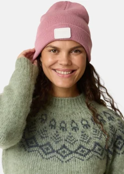 Sale Swedemount Nordic Wool Beanie Dusty Rose/Off White