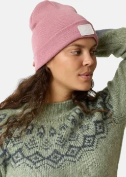 Sale Swedemount Nordic Wool Beanie Dusty Rose/Off White