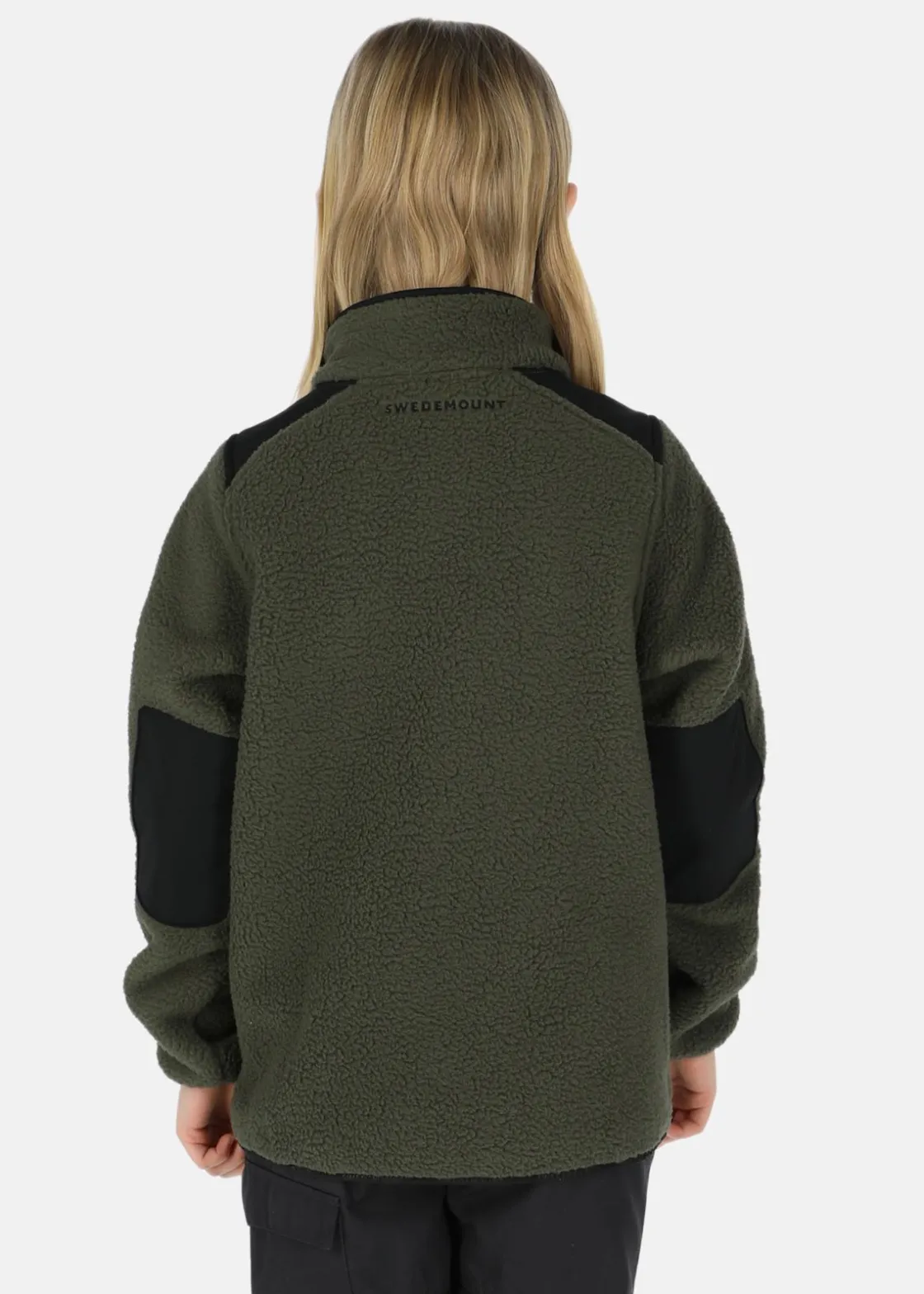 Outlet Swedemount Nordkap Pile Halfneck JR Olive/Black
