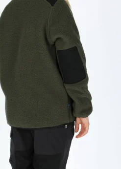 Outlet Swedemount Nordkap Pile Halfneck JR Olive/Black