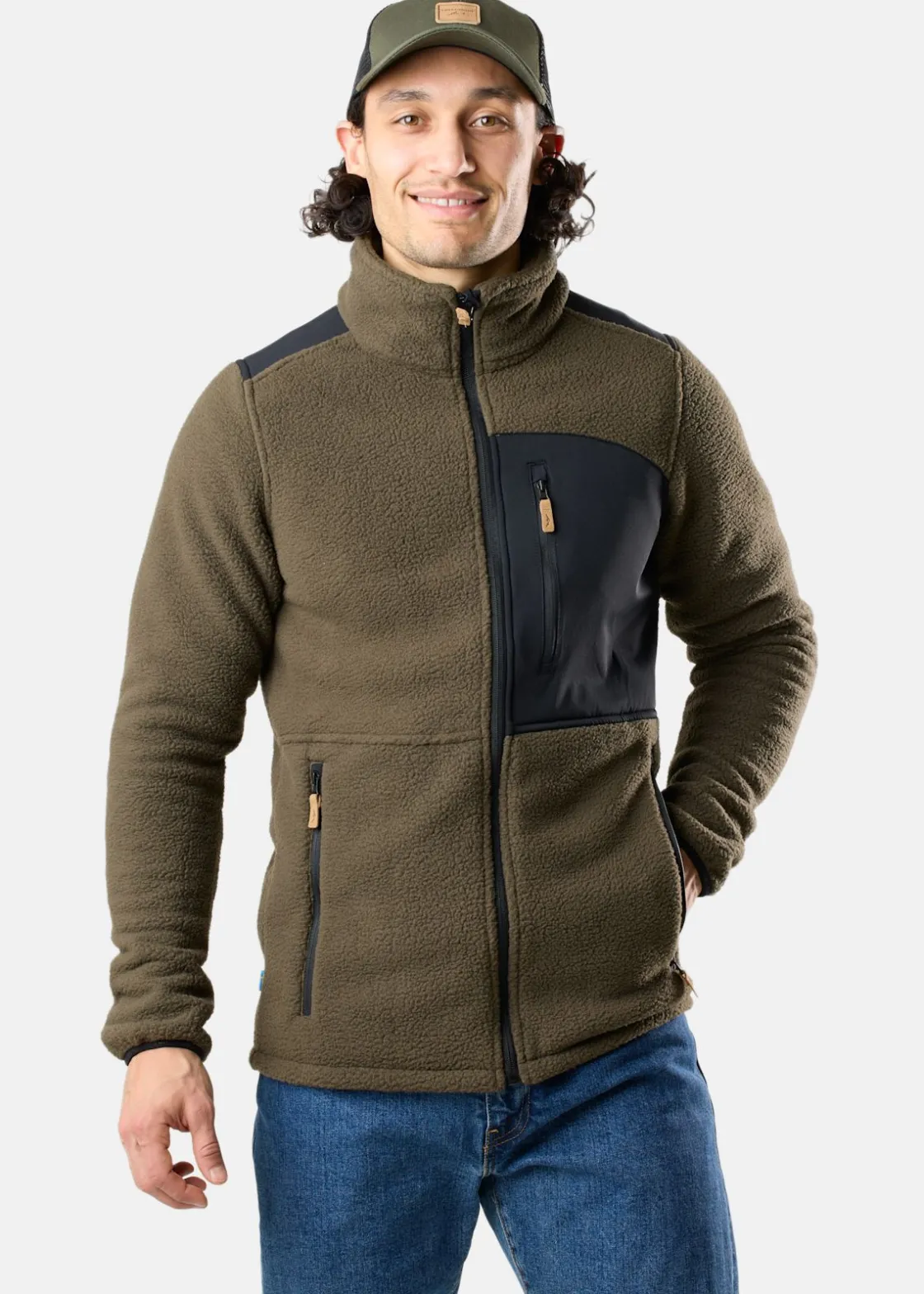 Sale Swedemount Nordkap Pile Jacket Dk Olive/Black