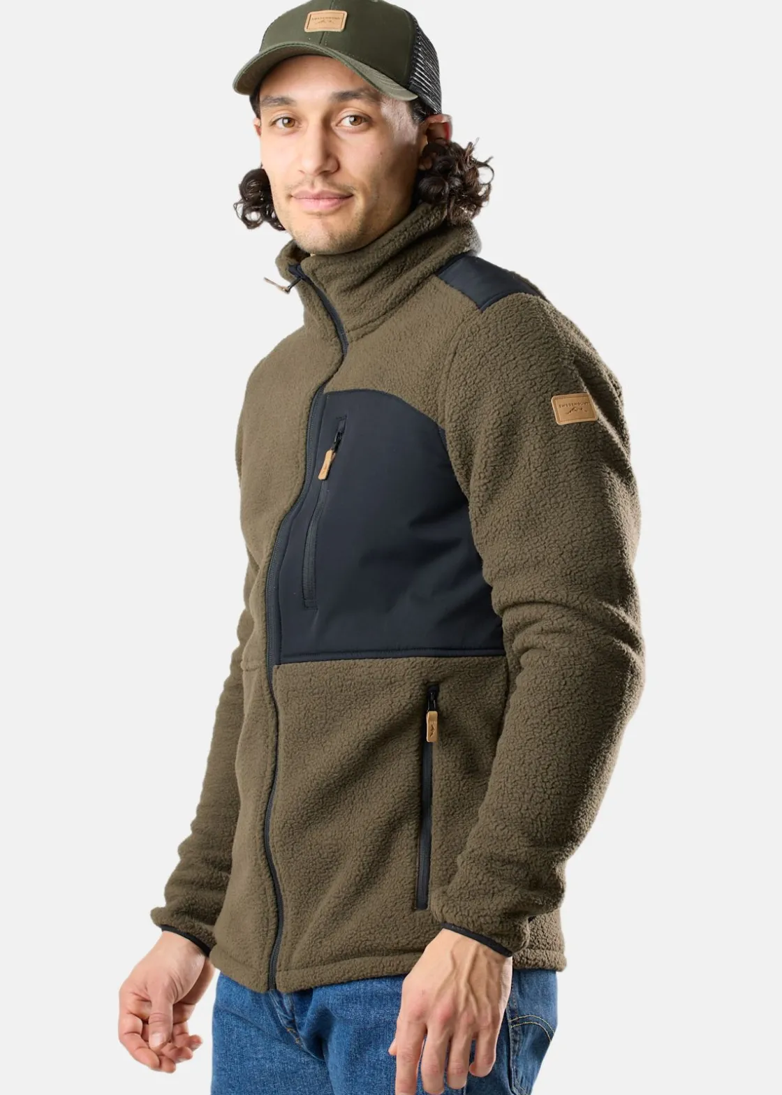 Sale Swedemount Nordkap Pile Jacket Dk Olive/Black