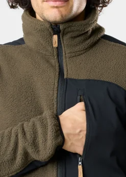 Sale Swedemount Nordkap Pile Jacket Dk Olive/Black