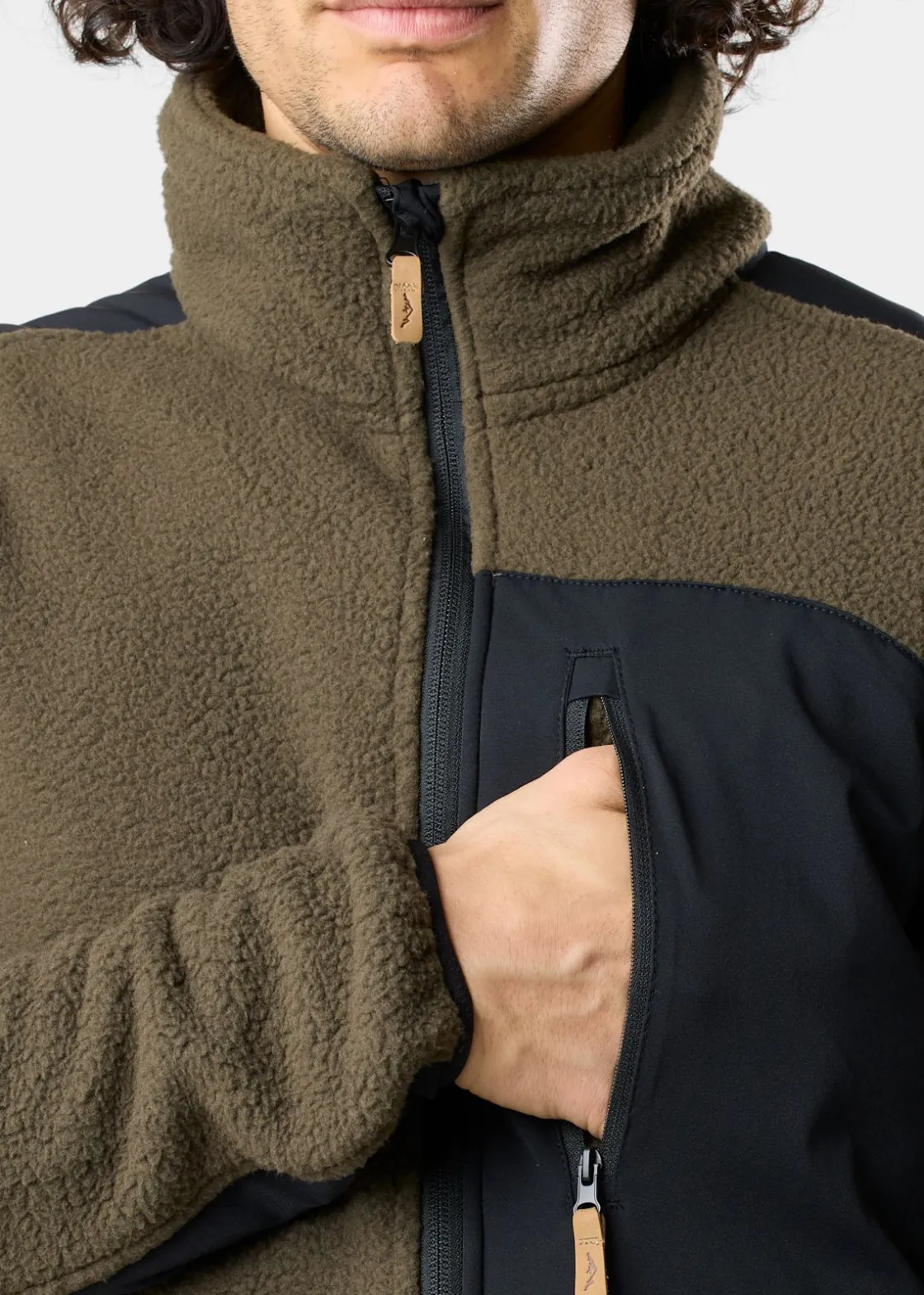 Sale Swedemount Nordkap Pile Jacket Dk Olive/Black