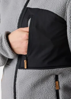 Hot Swedemount Nordkap Pile Jacket W Lt Grey/Black