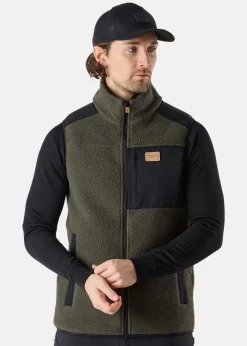 Hot Swedemount Nordkap Pile Vest Dk Olive/Black