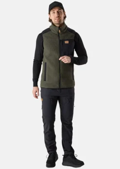 Hot Swedemount Nordkap Pile Vest Dk Olive/Black