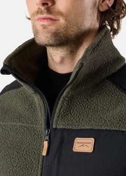 Hot Swedemount Nordkap Pile Vest Dk Olive/Black