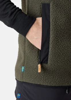 Hot Swedemount Nordkap Pile Vest Dk Olive/Black