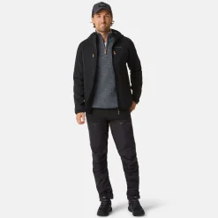 Clearance Swedemount Nordkap Wool Sweater Half Zip Olive Melange